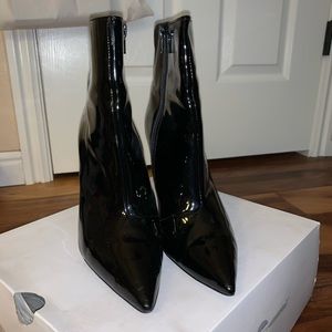 ALDO Black Patent Leather Heel Boots